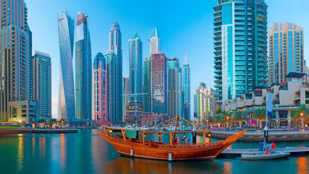 Dhow on Dubai Marina Canal