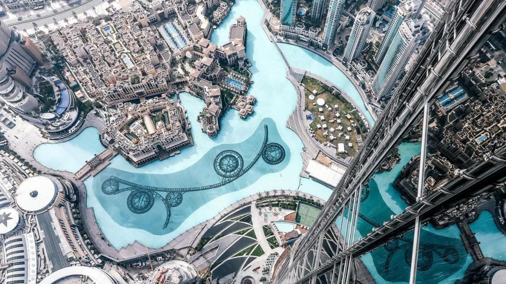 Outside Burj Khalifa