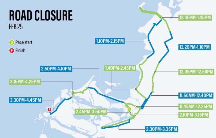February 25 UAE Road Closure