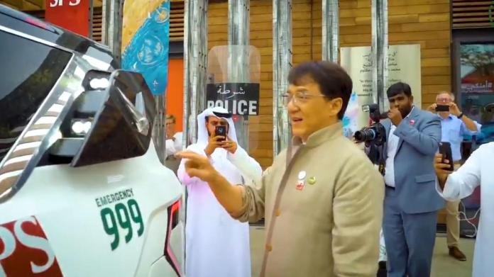 Jackie Chan in Dubai's Smart Police Station (SPS) 2019