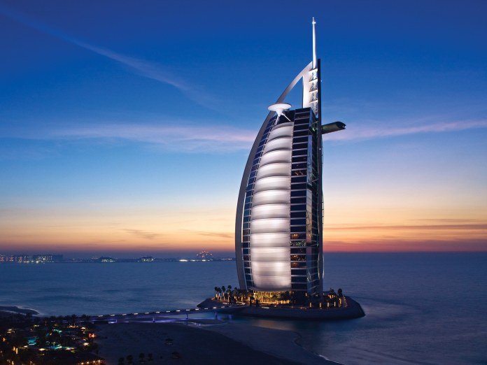 Burj Al Arab Sun Set at Night