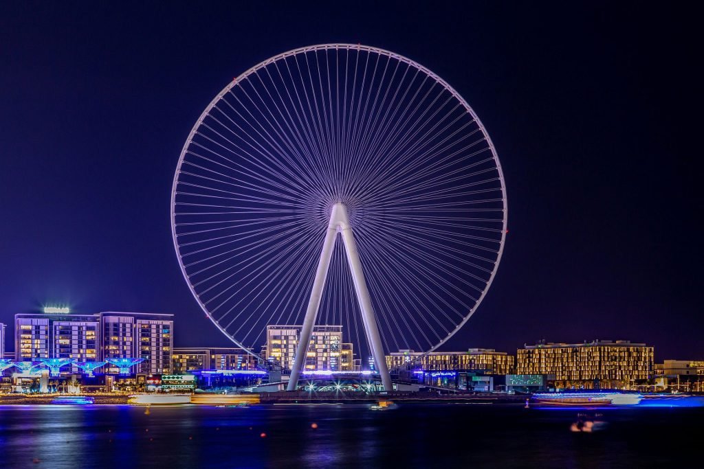 Ain Dubai at night