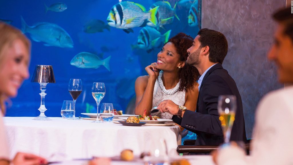 Atlantis Dubai Underwater Restaurant - Romantic Places in Dubai
