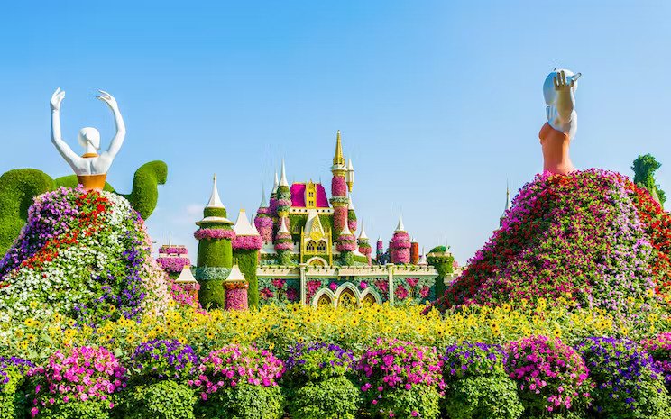 Miracle Gardens Attractions, Emirates A380, Passage of Hearts, Floral Clock, and Many More 